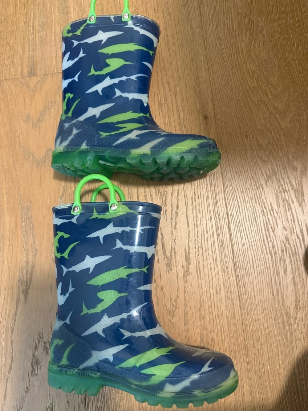 Rain boots - toddler size 11-  light up shark print